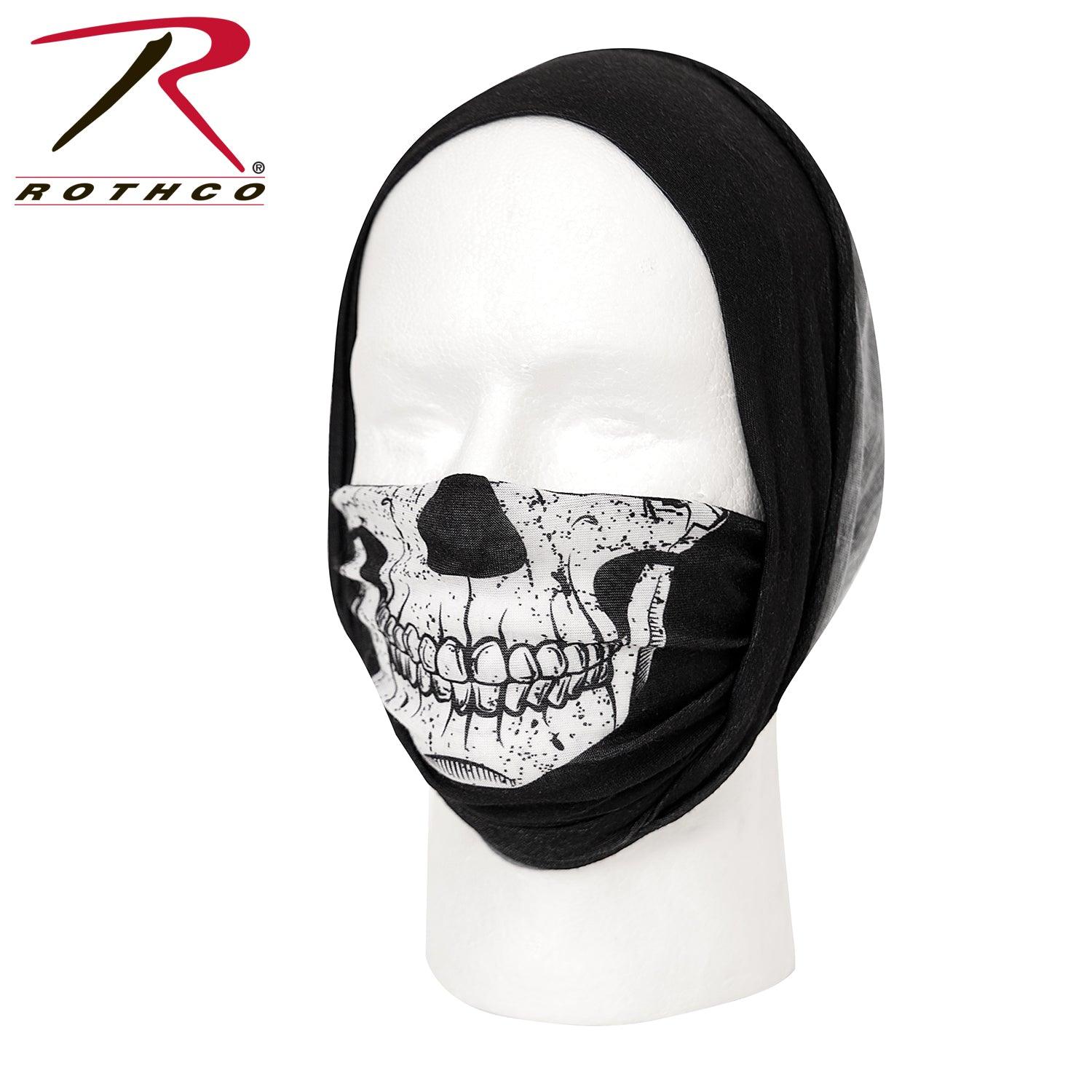 Rothco Multi-Use Neck Gaiter and Face Covering Tactical Wrap - Skull Print - Tactical Choice Plus