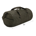 Waxed Canvas Shoulder Duffle Bag - 24 Inch - Tactical Choice Plus