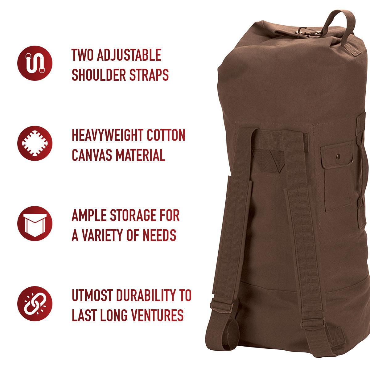 G.I. Style Canvas Double Strap Duffle Bag - Tactical Choice Plus