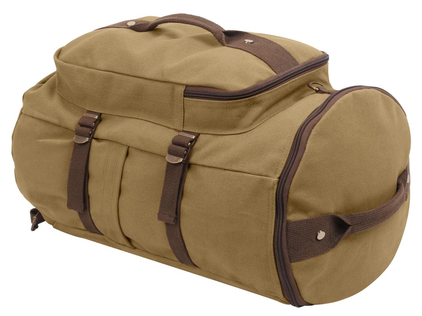 Convertible Canvas Duffle / Backpack - 19 Inches - Tactical Choice Plus