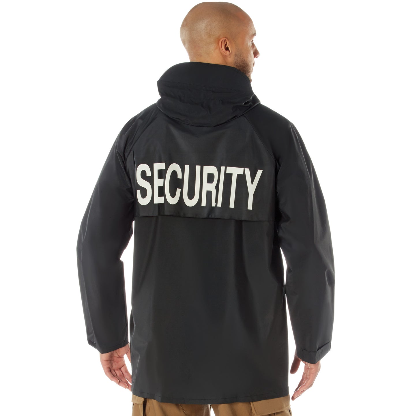 Security Nylon Rain Jacket - Black