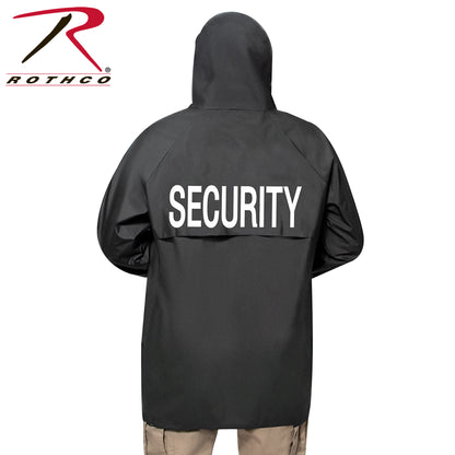 Security Nylon Rain Jacket - Black