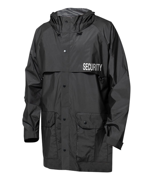 Security Nylon Rain Jacket - Black - Tactical Choice Plus