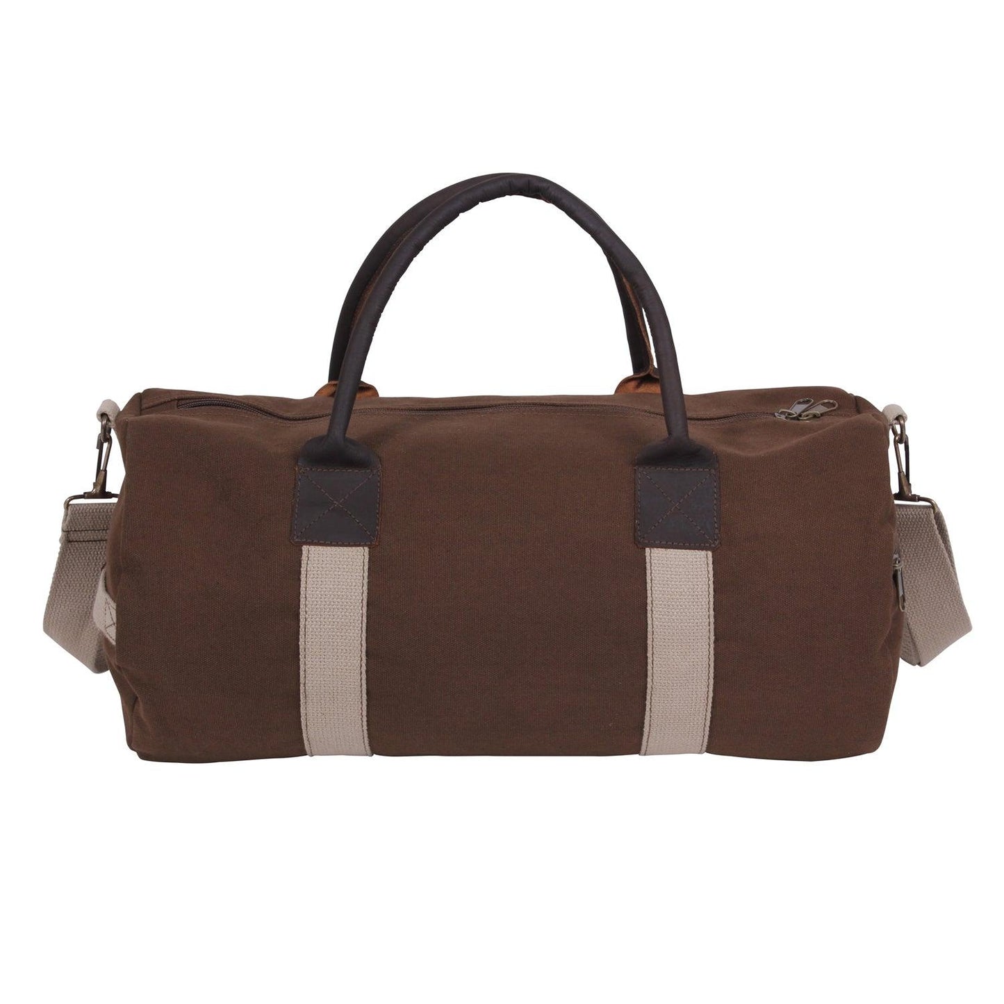 Canvas & Leather Gym Duffle Bag