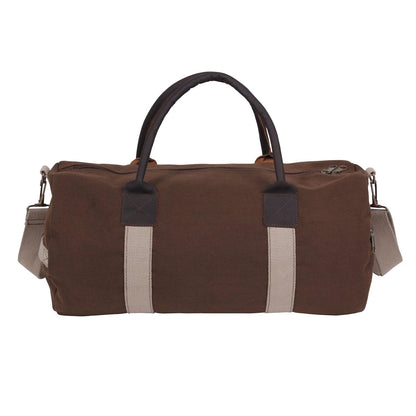 Canvas & Leather Gym Duffle Bag