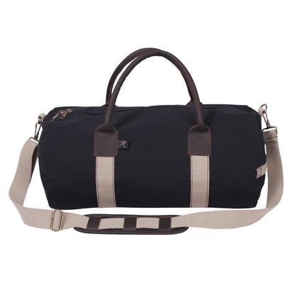 Canvas & Leather Gym Duffle Bag