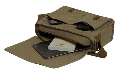 Deluxe Vintage Canvas Messenger Bag - Olive Drab - Tactical Choice Plus
