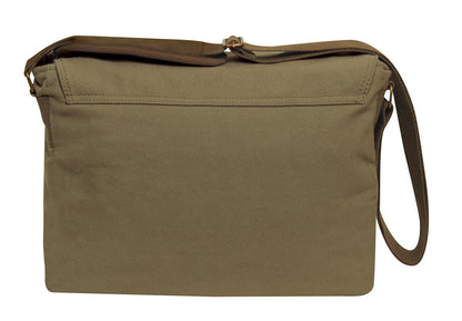 Deluxe Vintage Canvas Messenger Bag - Olive Drab - Tactical Choice Plus