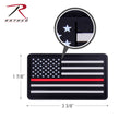 Rothco Rubber Thin Red Line Flag Patch - Hook Back - Tactical Choice Plus