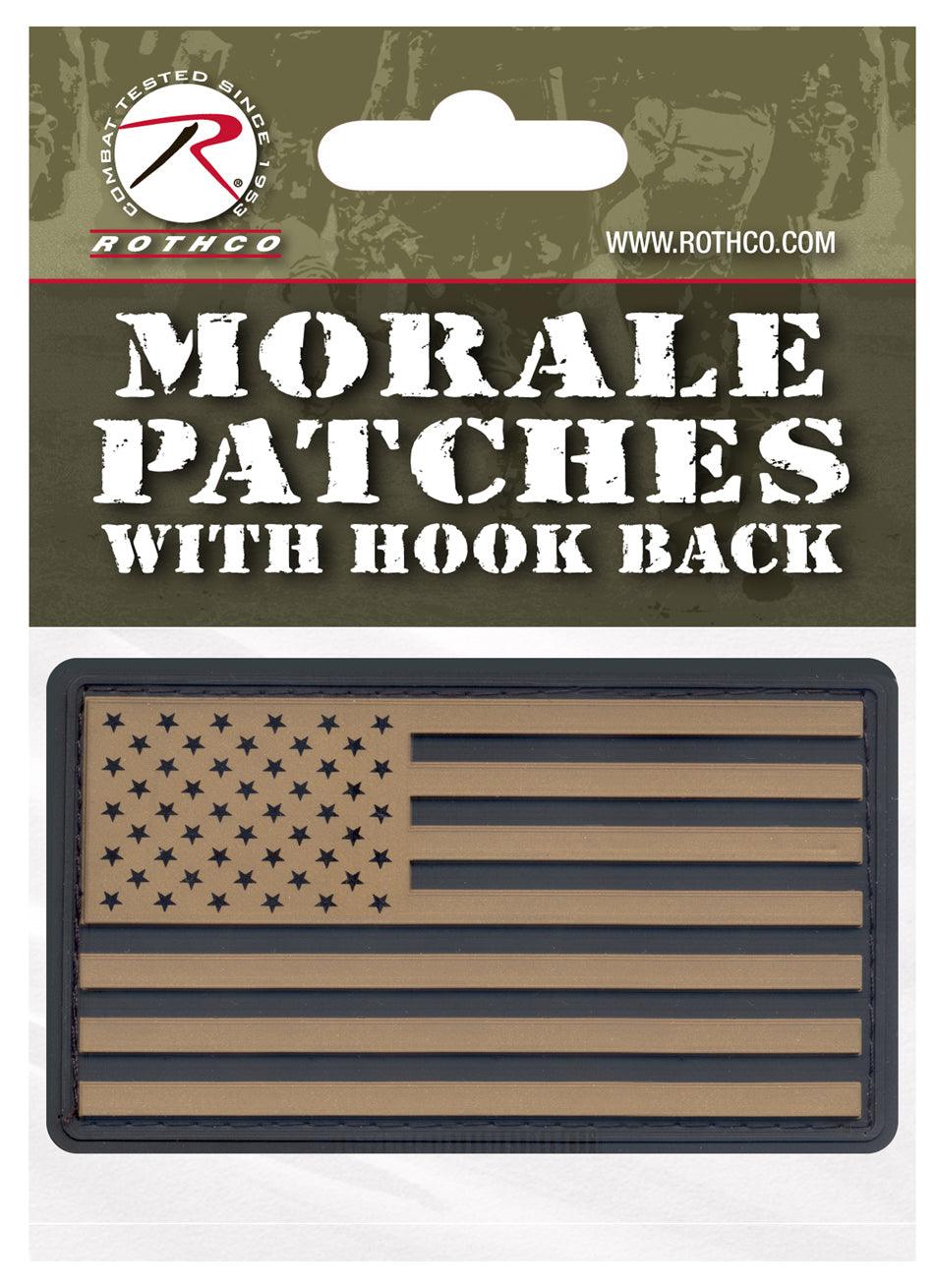 Rothco PVC US Flag Patch With Hook Back - Tactical Choice Plus