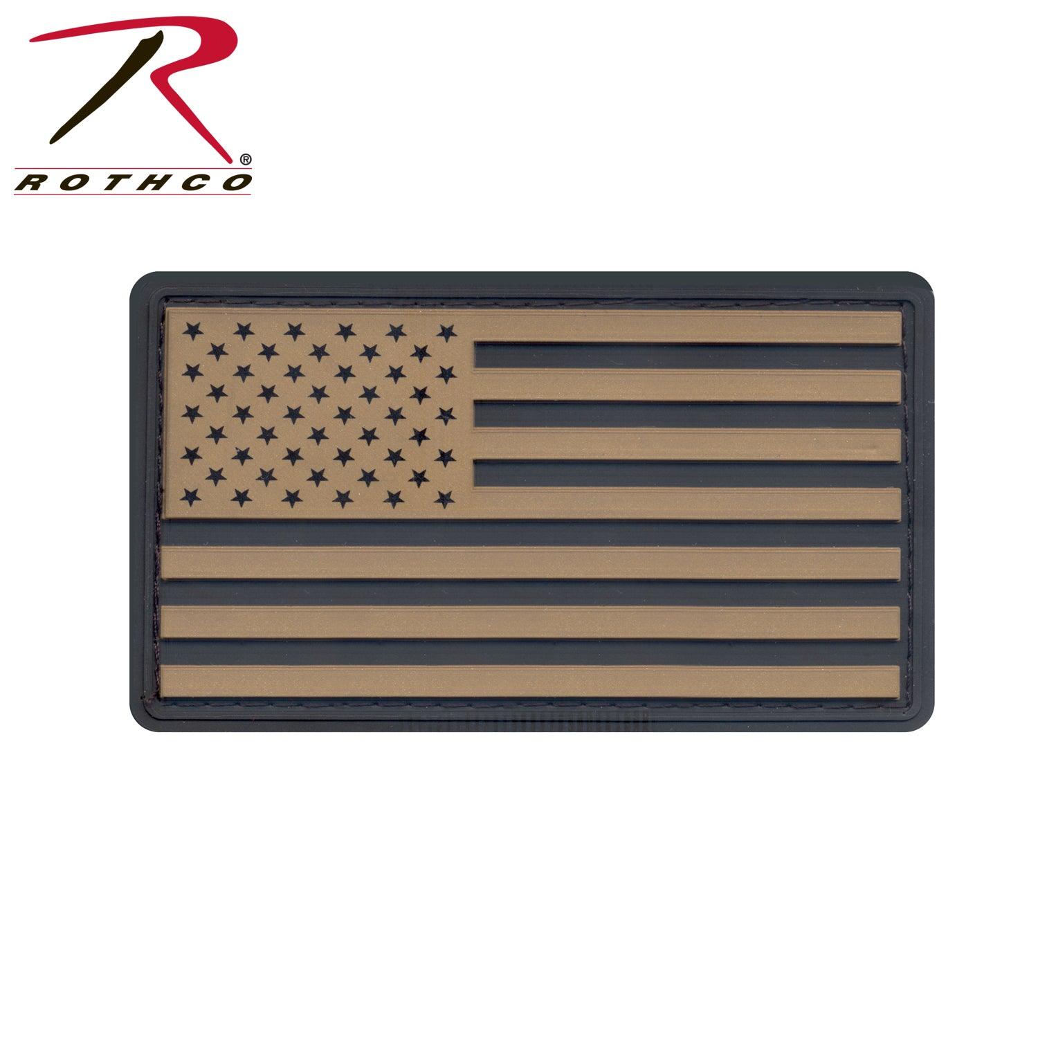 Rothco PVC US Flag Patch With Hook Back - Tactical Choice Plus