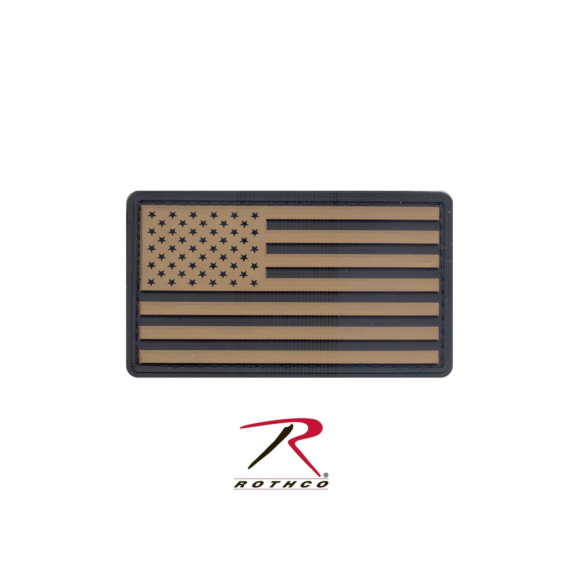 Rothco PVC US Flag Patch With Hook Back - Tactical Choice Plus