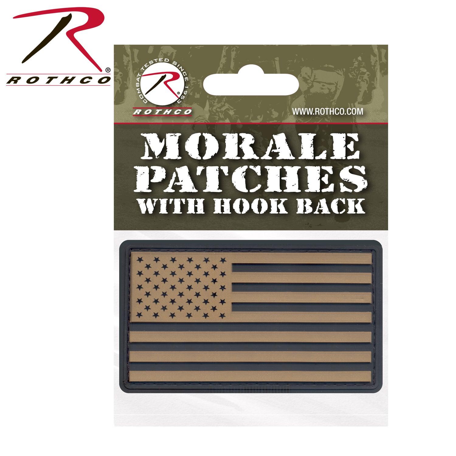 Rothco PVC US Flag Patch With Hook Back - Tactical Choice Plus