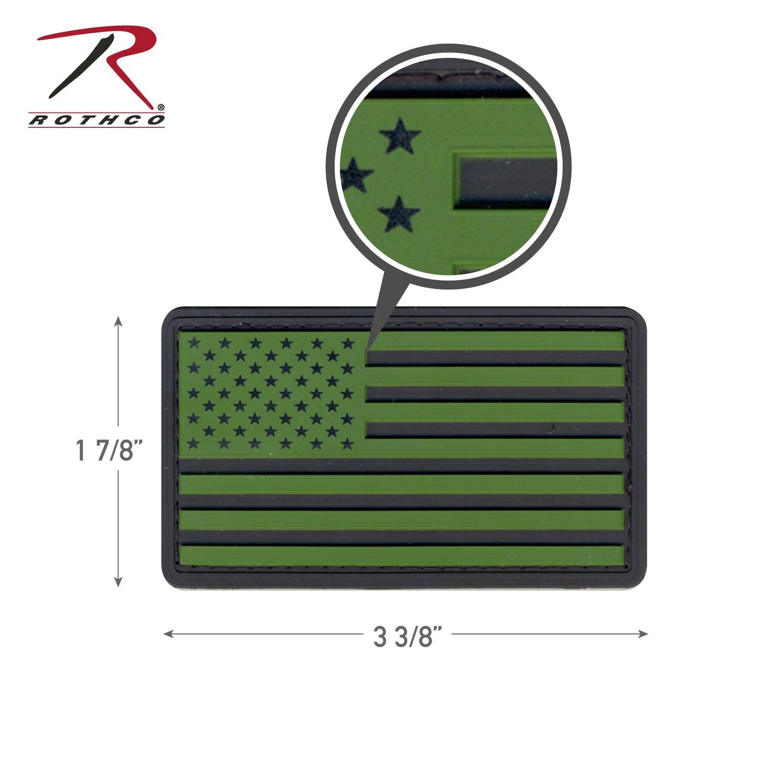 Rothco PVC US Flag Patch With Hook Back - Tactical Choice Plus