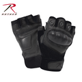 Rothco Fingerless Cut Resistant Carbon Hard Knuckle Gloves - Black - Tactical Choice Plus