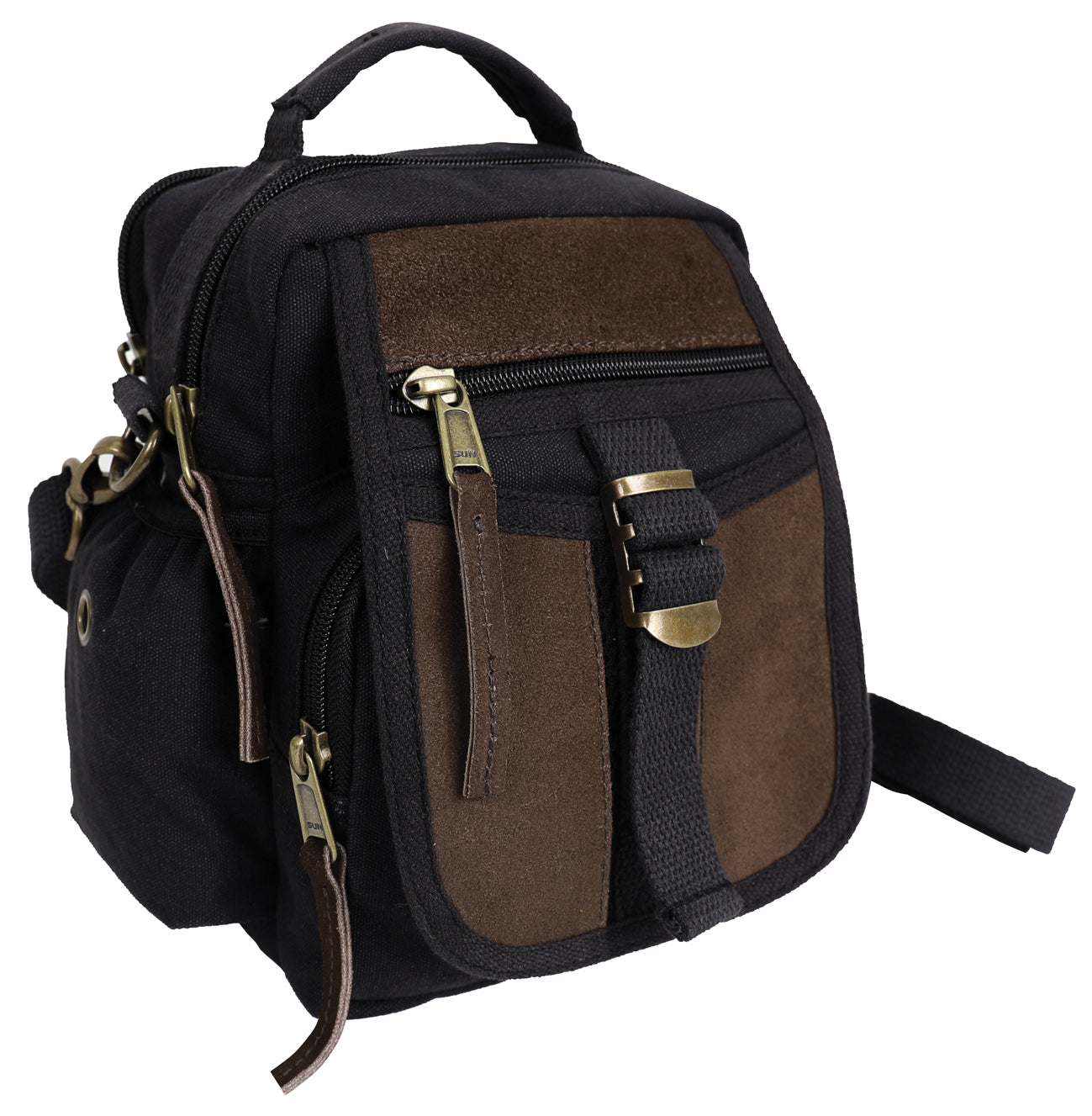 Vintage Canvas & Leather Travel Shoulder Bag - Tactical Choice Plus