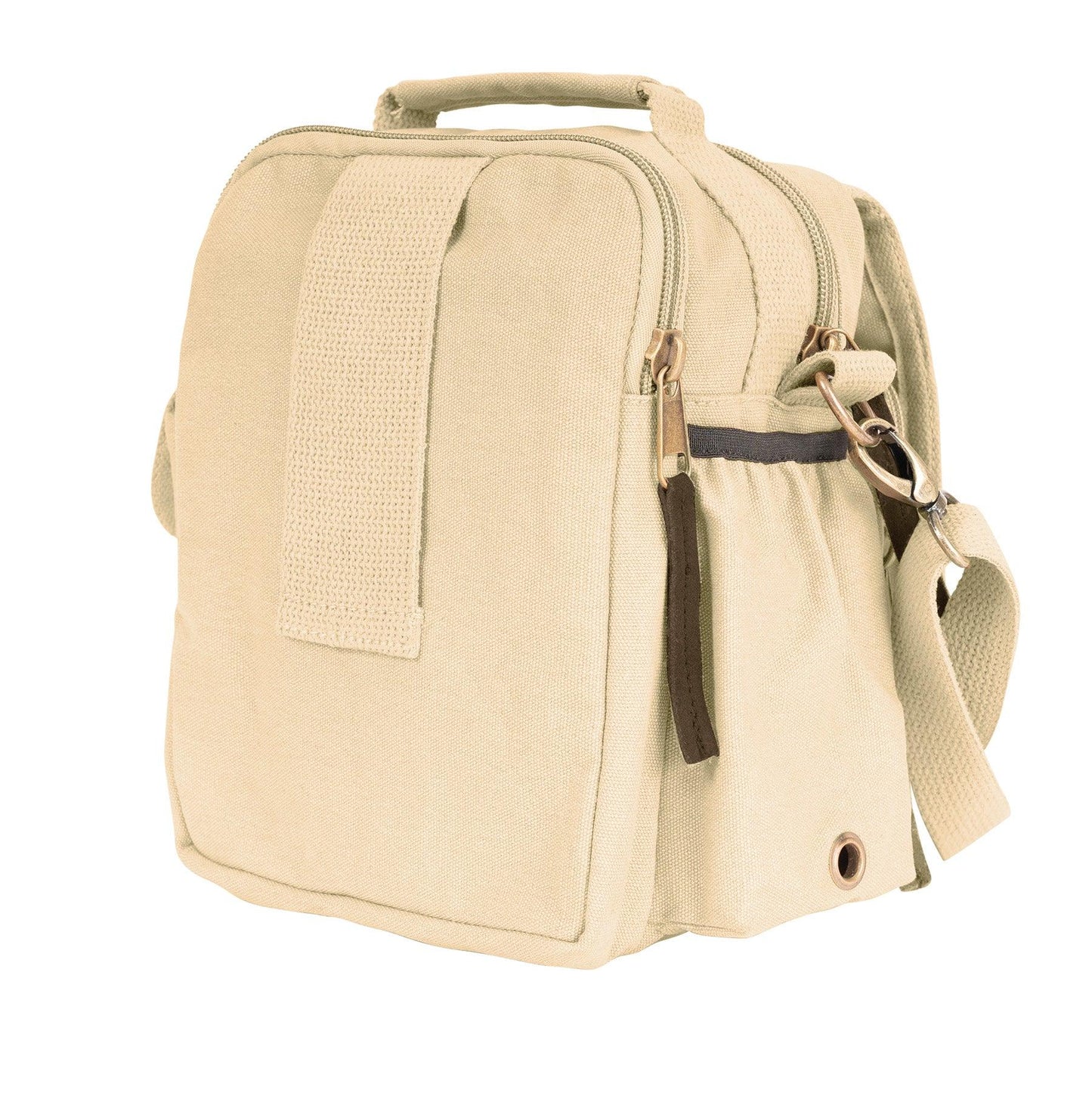 Vintage Canvas & Leather Travel Shoulder Bag - Tactical Choice Plus