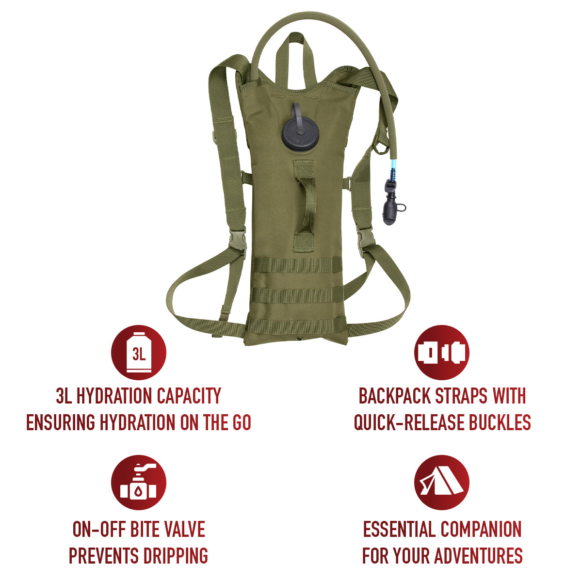 MOLLE 3 Liter Backstrap Hydration System