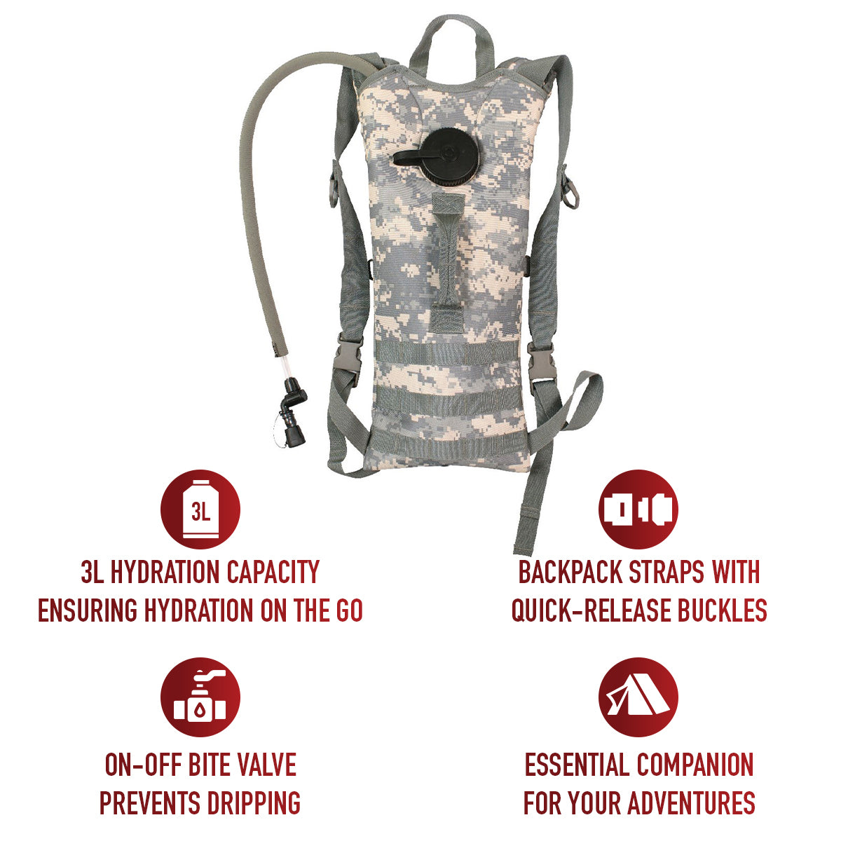 MOLLE 3 Liter Backstrap Hydration System