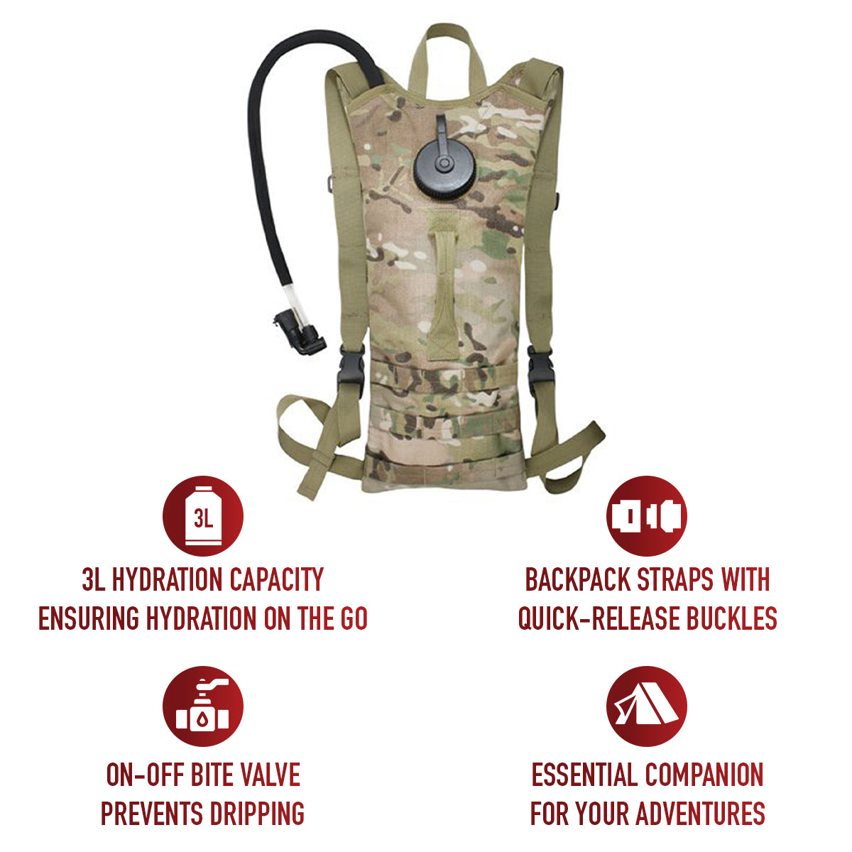 MOLLE 3 Liter Backstrap Hydration System