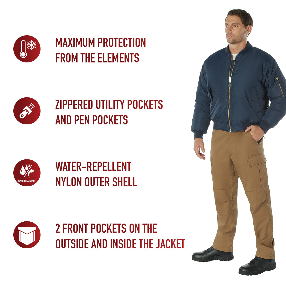 Enhanced Nylon MA-1 Flight Jacket