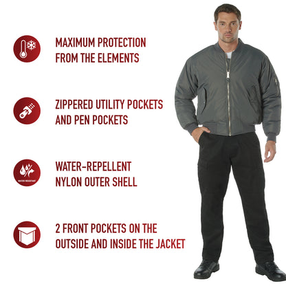 Enhanced Nylon MA-1 Flight Jacket