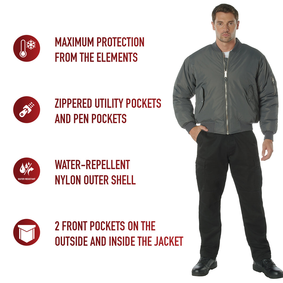 Enhanced Nylon MA-1 Flight Jacket