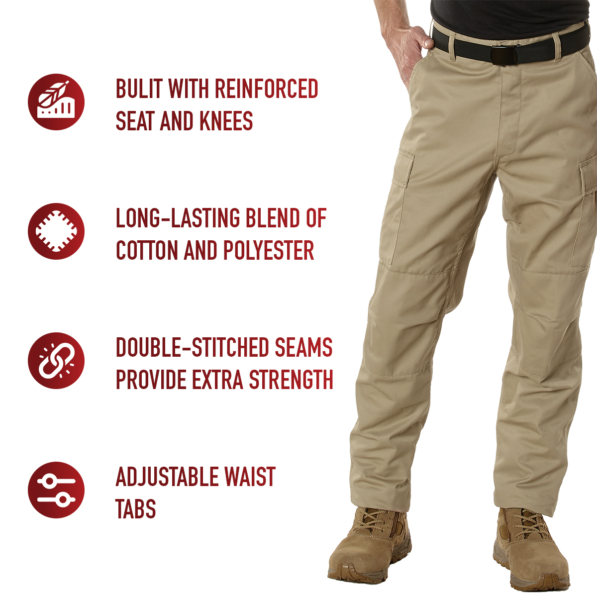 Relaxed Fit Zipper Fly BDU Pants