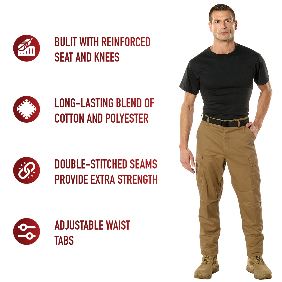 Relaxed Fit Zipper Fly BDU Pants