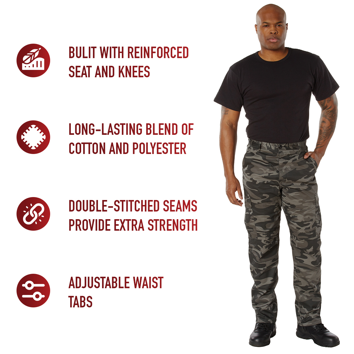 Relaxed Fit Zipper Fly BDU Pants