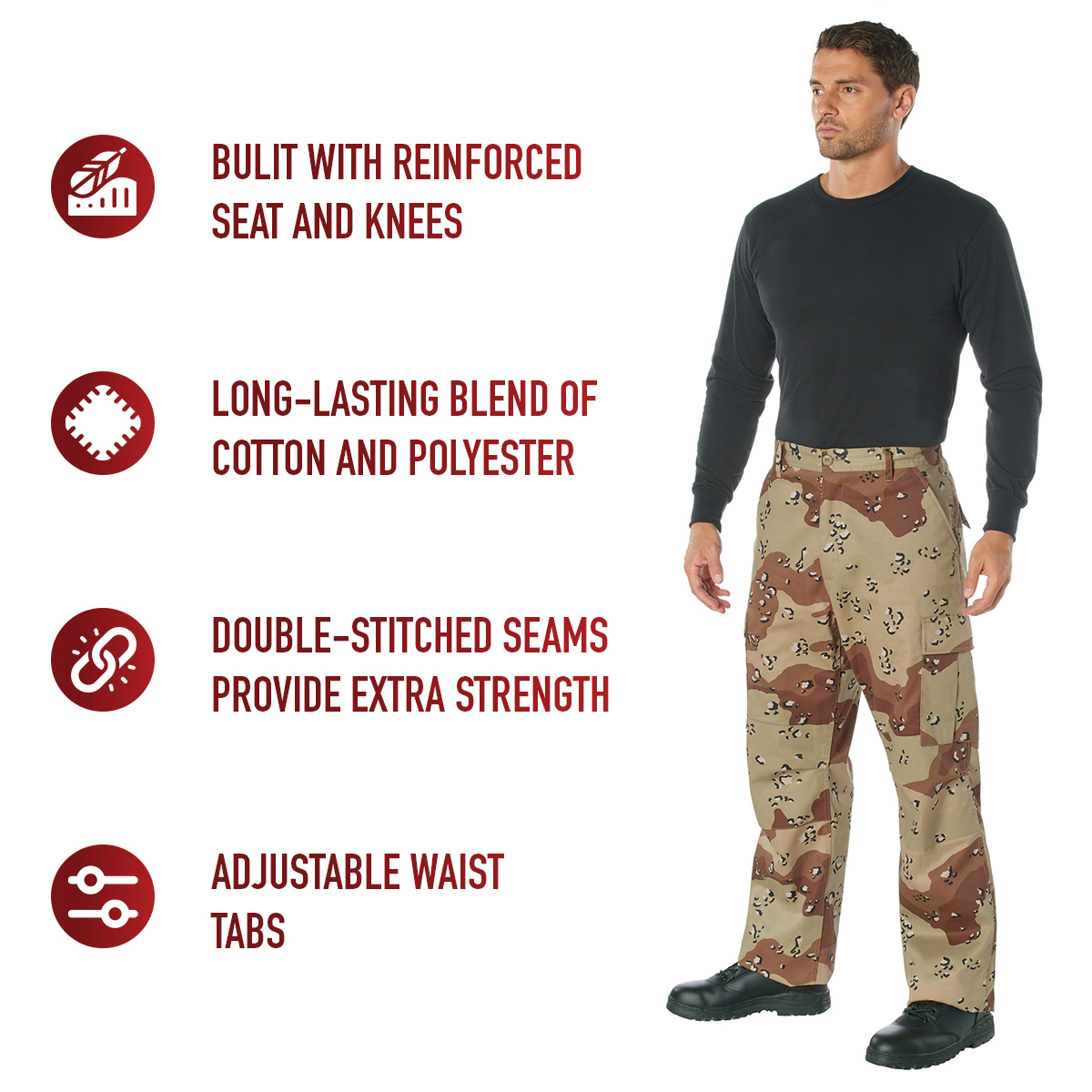 Relaxed Fit Zipper Fly BDU Pants