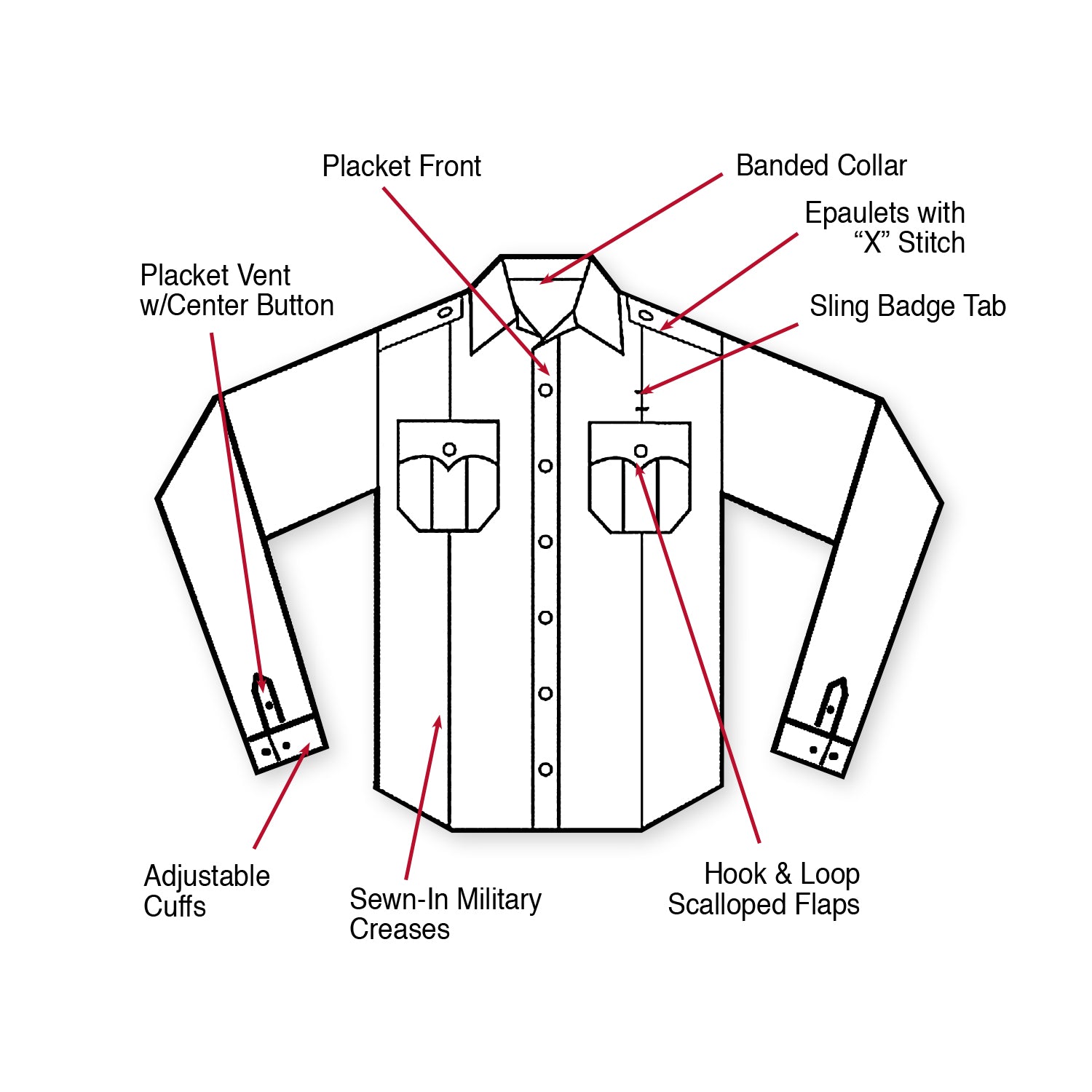 Rothco Long Sleeve Uniform Shirt - Tactical Choice Plus