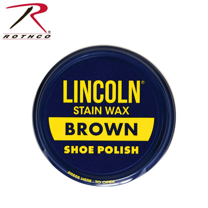 Lincoln Stain Wax Shoe Polish - Brown - Tactical Choice Plus