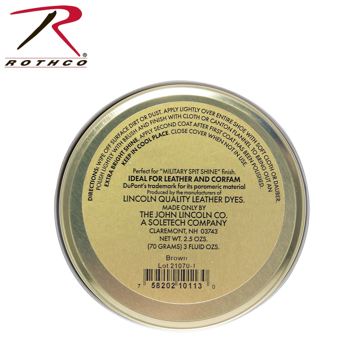 Lincoln Stain Wax Shoe Polish - Brown - Tactical Choice Plus