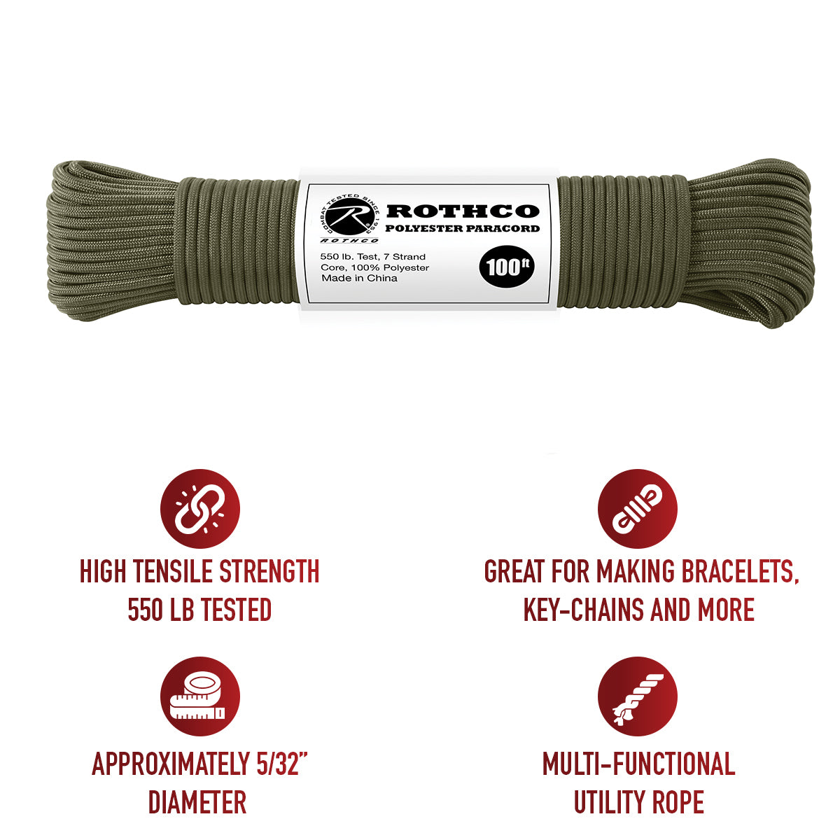 550lb Type III Polyester Paracord