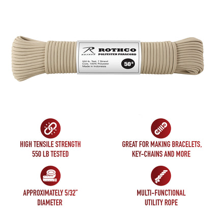 550lb Type III Polyester Paracord