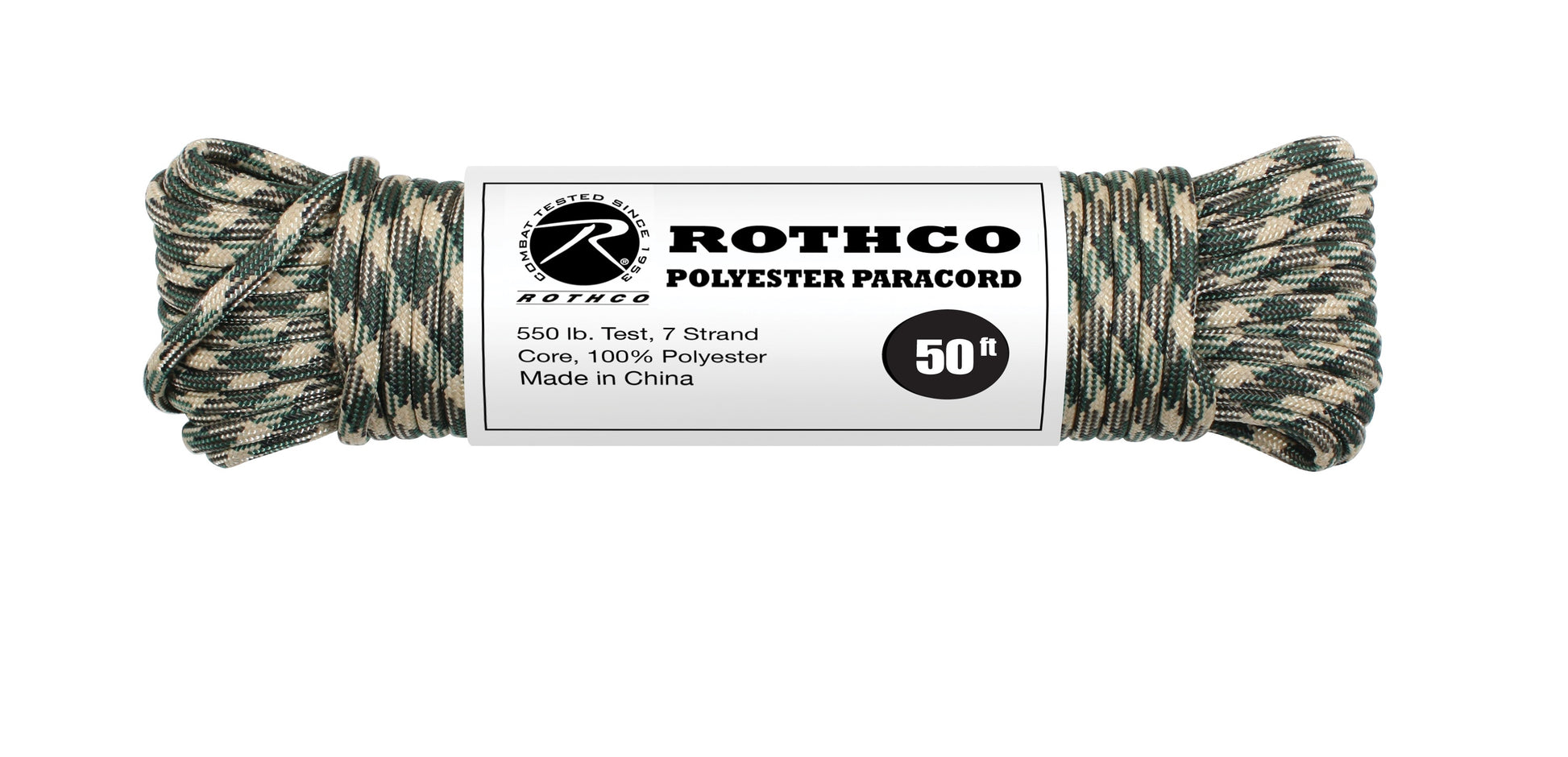 550lb Type III Camo Polyester Paracord - Tactical Choice Plus