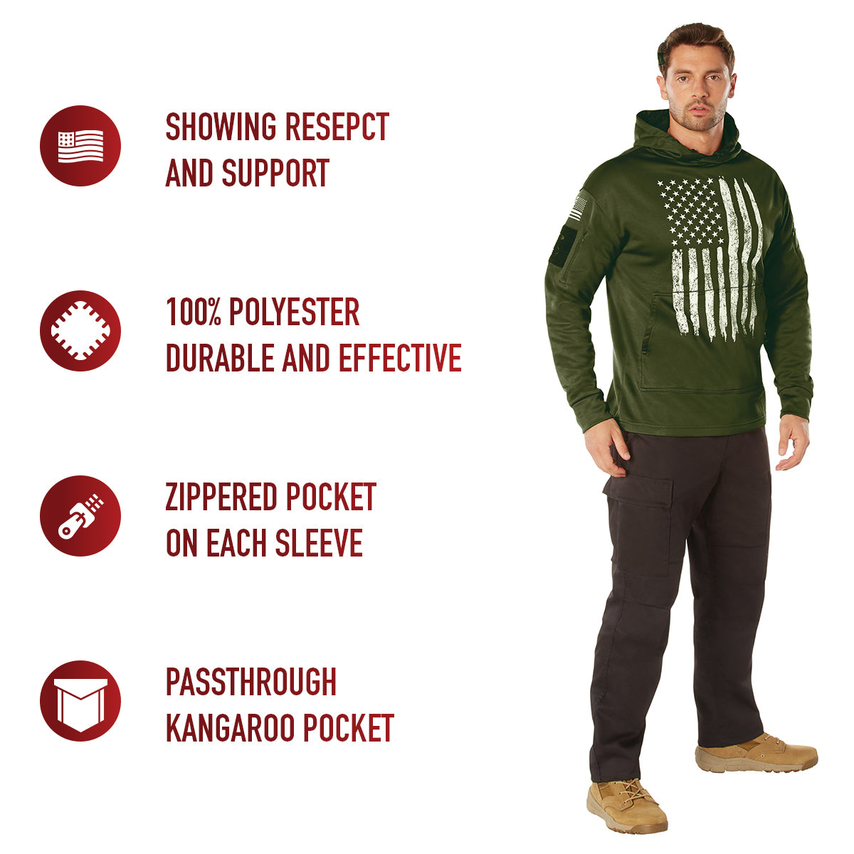 U.S. Flag Concealed Carry Hoodie