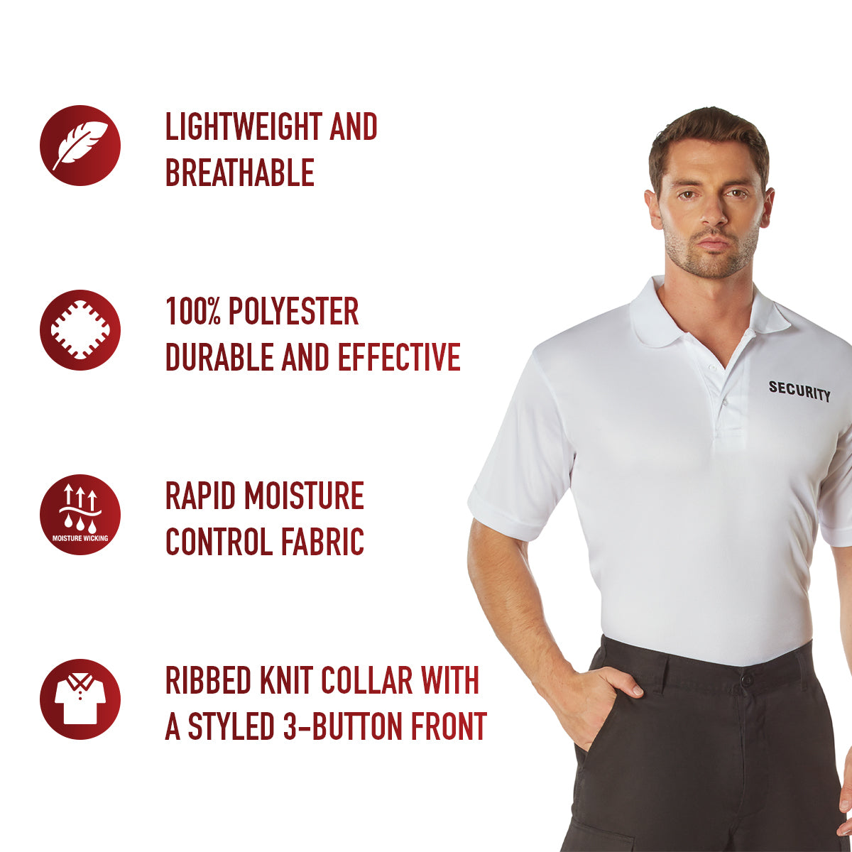 Moisture Wicking Security Polo Shirt