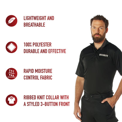 Moisture Wicking Security Polo Shirt