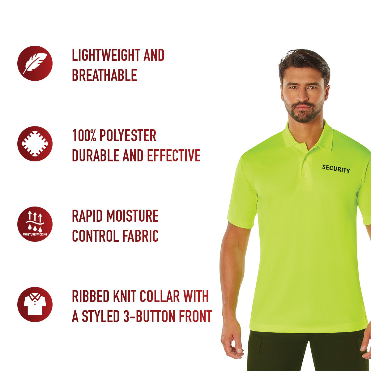 Moisture Wicking Security Polo Shirt