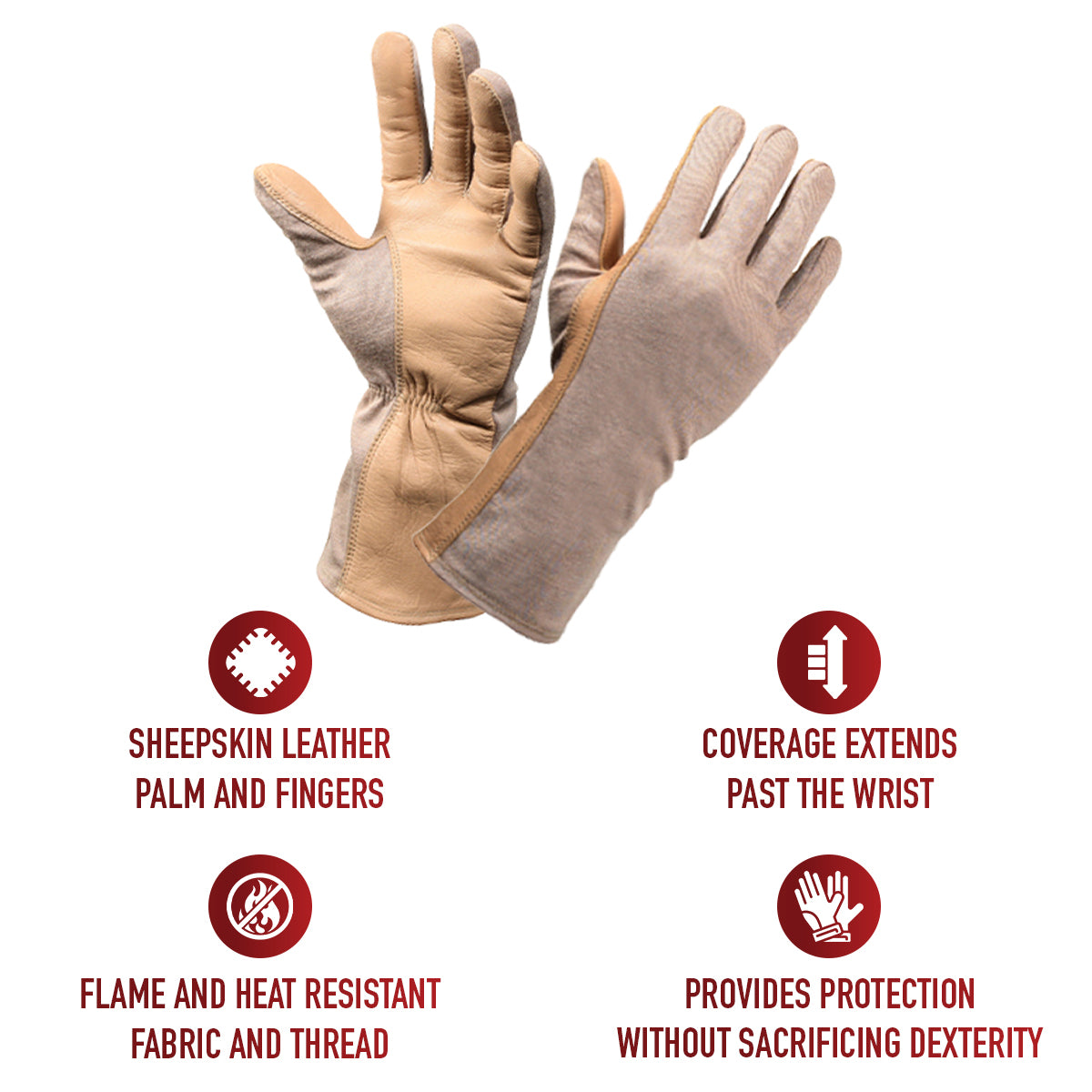 G.I. Type Flame & Heat Resistant Flight Gloves