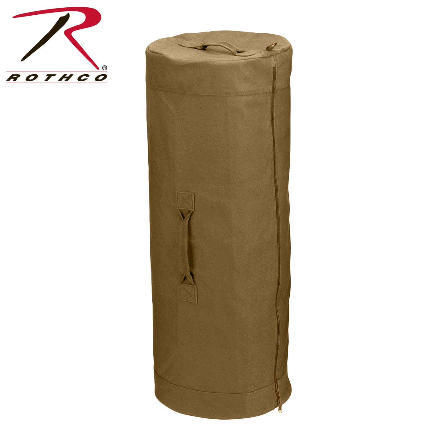 Canvas Duffle Bag with Side Zipper