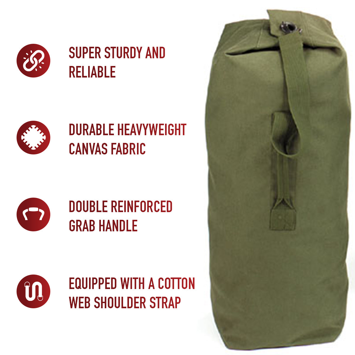 Heavyweight Top Load Canvas Duffle Bag