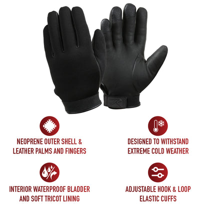 Cold Weather Neoprene Duty Gloves - Black