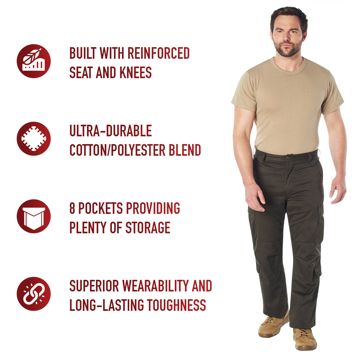 Vintage Paratrooper Cargo Fatigue Pants