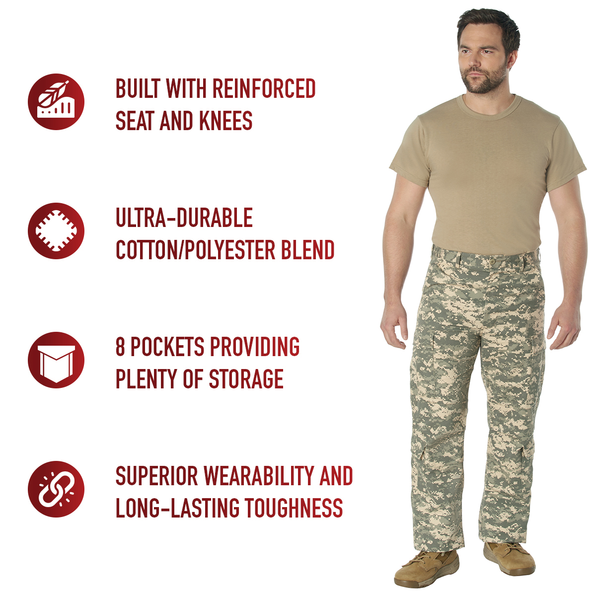 Vintage Paratrooper Cargo Fatigue Pants