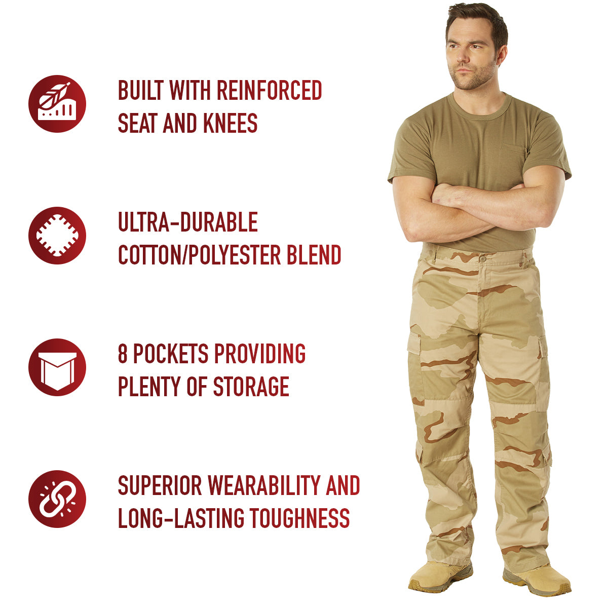 Vintage Paratrooper Cargo Fatigue Pants