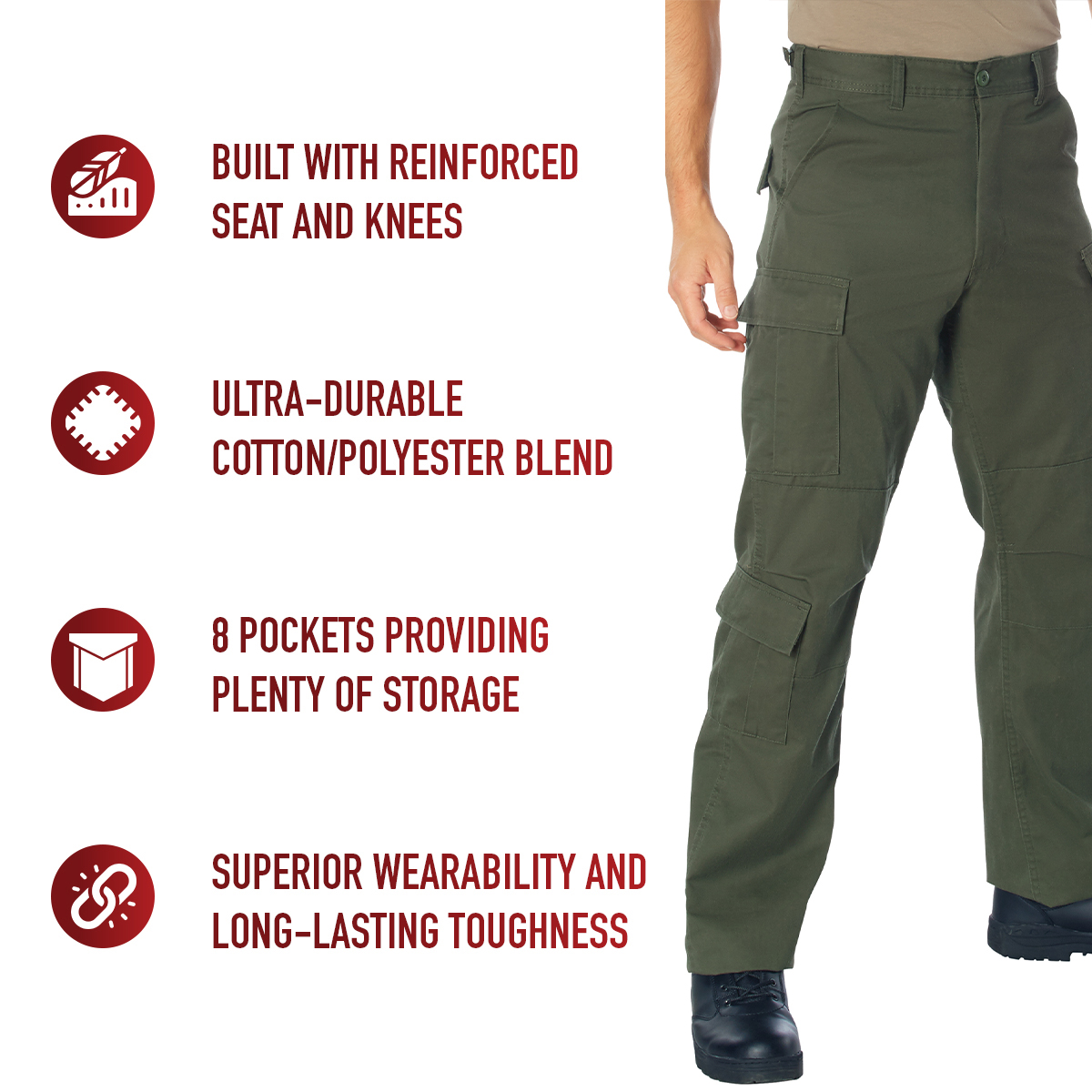 Vintage Paratrooper Cargo Fatigue Pants