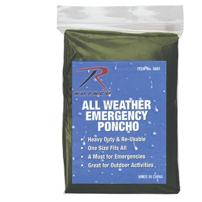All Weather Emergency Poncho - Tactical Choice Plus
